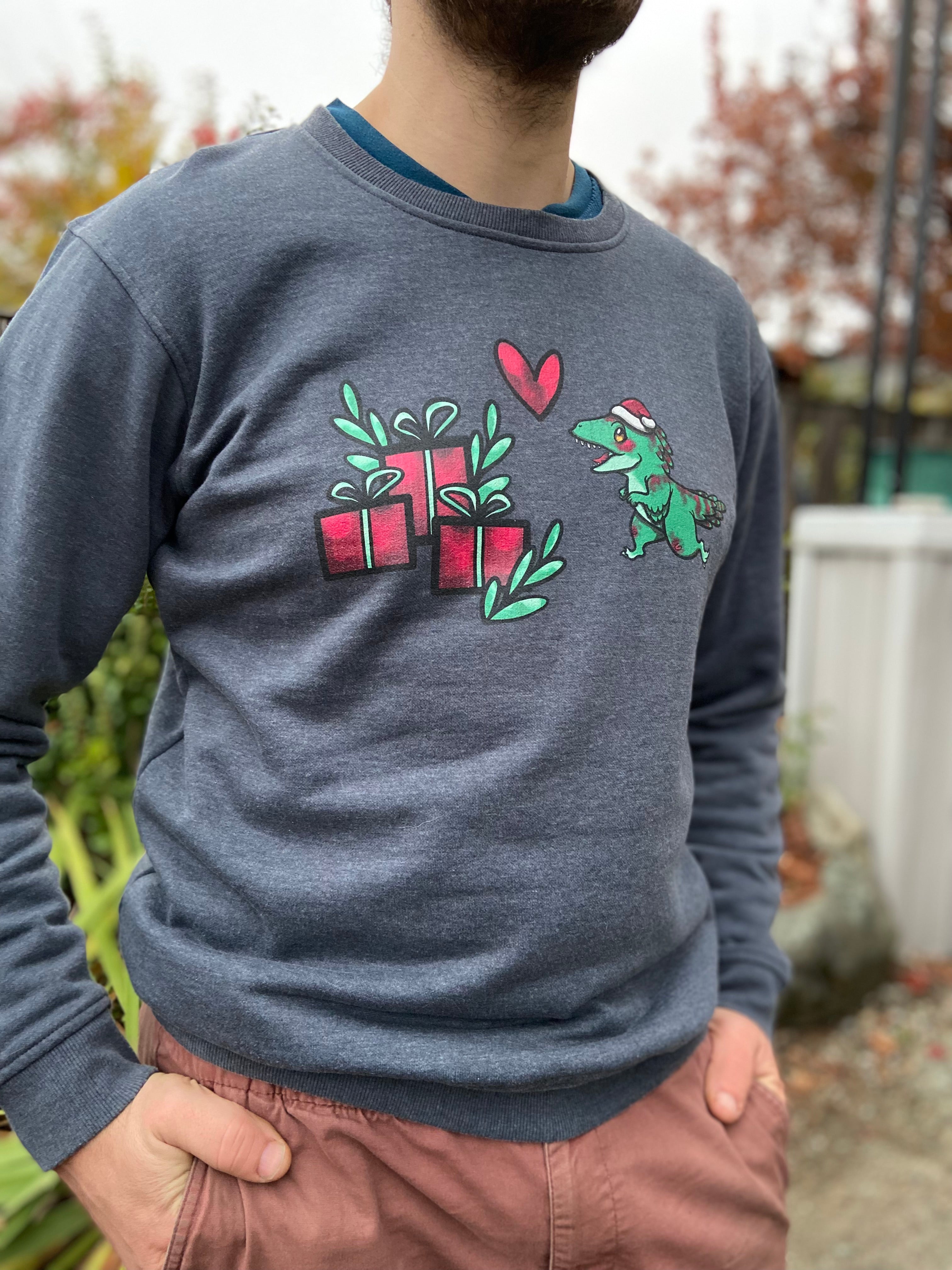 "Christmas Morning" Raptor Unisex Sweater